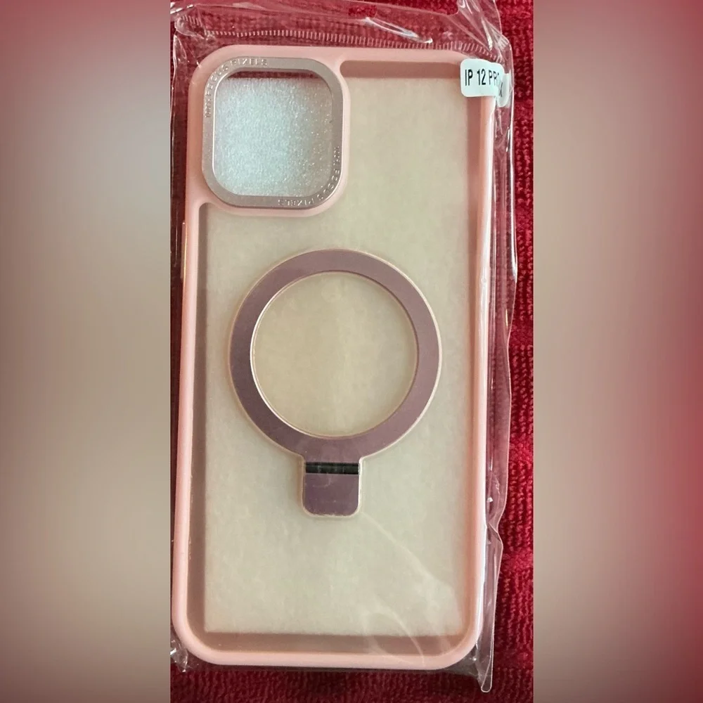 IKARY Pink Phone Case with Ring Holder-IPhone 12 Pro Max